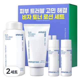 INNISFREE Bija 控油調理爽膚水 170ml + 25ml + 乳液 100ml + 25ml 套組, 2套