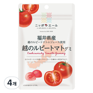 日本Yell JA全農軟糖 福井越之Ruby番茄軟糖, 40g, 4個