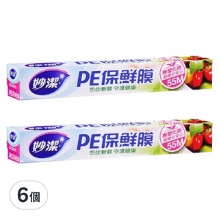 妙潔 PE保鮮膜 B067, 55m x 30cm, 6個