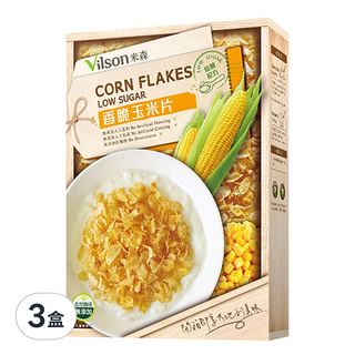 Vilson 米森 香脆玉米脆片, 180g, 3盒