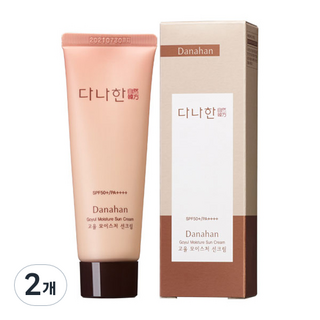 다나한 고율 모이스처 선크림 SPF50+ PA++++, 42ml, 2개