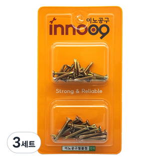이노공구 천연색 접시머리 직결나사 2종 세트 25mm 32mm 40pcs NIT208, 3세트