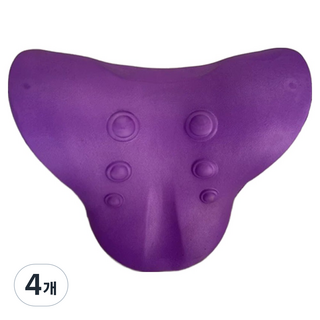 셀리빙 C형 경추 마사지 베개 교정기 퍼플, 4개