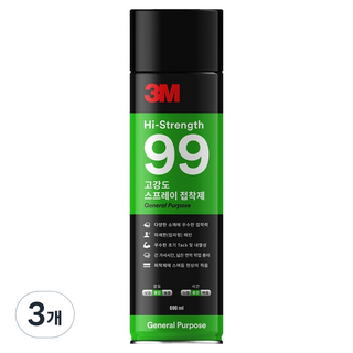 쓰리엠 고강도 99 스프레이 접착제 698ml, 3개