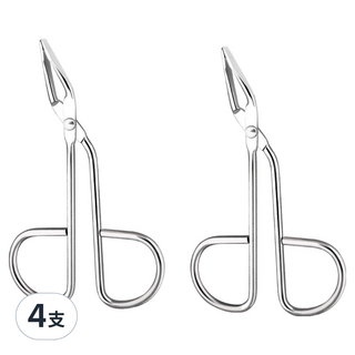 小麥購物 剪式眉夾 L374, 4支, 銀色