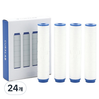 큐라랩 양면샤워기 세디먼트 리필필터 화이트, 24개, 무향