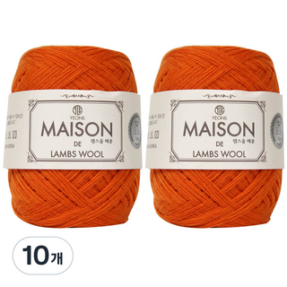 YEONIL 羊毛針織線 10入, 21號 Orange, 10捆