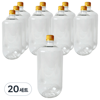 PET塑膠瓶 1L GW+金色蓋子組, 瓶身+瓶蓋, 20組