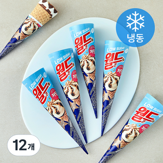 롯데웰푸드 월드콘 바닐라 저당, 12개, 1개입, 160ml