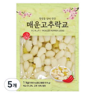 EN FOOD 辣味薤菜, 1kg, 5個