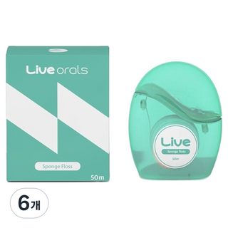 Live orals 海綿牙線, 6個, 1入, 50m