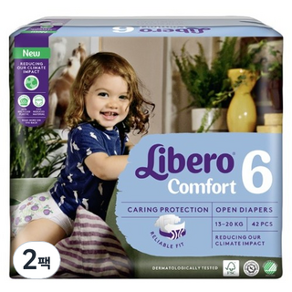 Libero 麗貝樂 Comfort黏貼型尿布, 第6階段, 84入