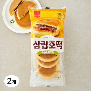 삼립 옥수수 꿀호떡, 57g, 2개, 6개입