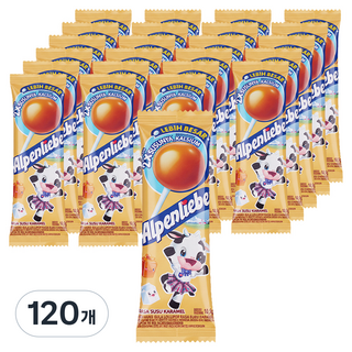 Alpenliebe 阿爾卑斯 焦糖棒棒糖, 120個, 10.5g