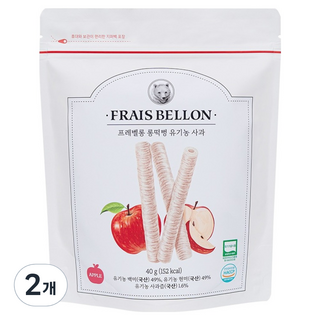 프레벨롱 롱떡뻥, 40g, 2개, 유기농 사과