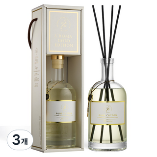 에이로마 골드에디션 디퓨저, 피오니 앤 프리지아, 500ml, 3개