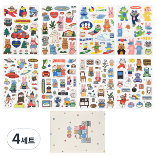 Dailylike 透明去光水貼紙 8種組, 我哥們, 4組