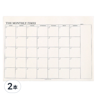 上手家居 可撕式 月計畫本 221g, 月計劃本, 2本