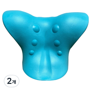 Suni Market 簡約頸部按摩器 2段C型枕, 2個, 藍色