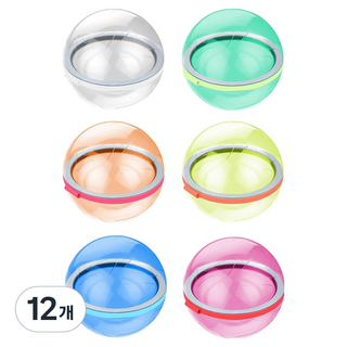 Bfancy 可重複使用的矽膠磁吸水氣球, 12個, 混色