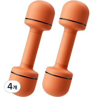 Sunjam 可調節重量防滑啞鈴 橘色 2入, 1.5kg, 4個