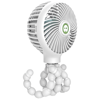ecoomi 八爪魚小風扇 嬰兒車風扇, 1個, 象牙白