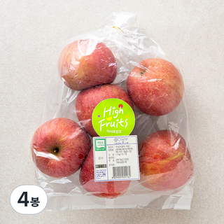 하이프루츠 저탄소인증 의성 사과, 1.5kg(중과, 5~7입), 4봉
