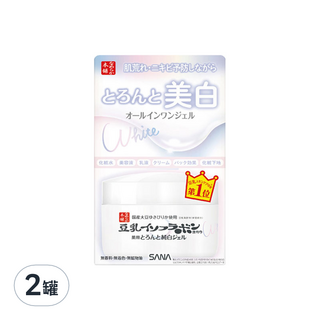 SANA 莎娜 豆乳美肌煥白多效凝膠霜N, 一瓶6效-短間保養完成! 豐盈質地多效合一輕鬆美白!, 100g, 2罐