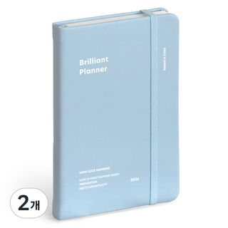 아이코닉 2026 브릴리언트 데일리 다이어리 플래너 일기장, 2개, 05 SOFT BLUE