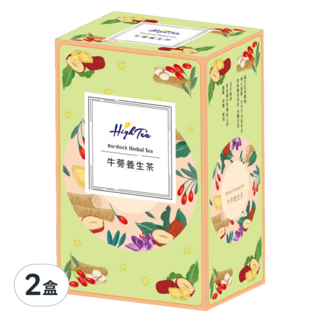 High Tea 伂橙 漢方茶 牛蒡養生茶, 5g, 8包, 2盒