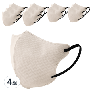 HANAMI 涼感口罩 - 涼感降溫、3D立體小臉設計、透氣舒適, 11片, 4組, 灰色/黑色