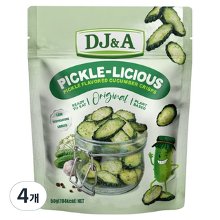 DJ&A Picklicious 醃黃瓜脆片, 4個, 50g
