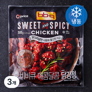 비비큐 매콤달콤 닭강정 (냉동), 500g, 3개