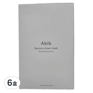 Abib 阿彼芙 台灣公司貨 口香糖面膜 積雪草 舒緩修護 27ml, 10片, 6盒