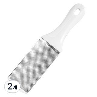 Foaming Home 高效去腳皮器 短柄不鏽鋼 白色, 73g, 2個, 1入