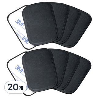 Olivo 手機PU皮革鋼製貼片 1.25mm 方形, 20個, 黑色