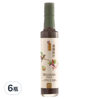 陳稼莊 桑椹原汁 無糖, 250ml, 6瓶