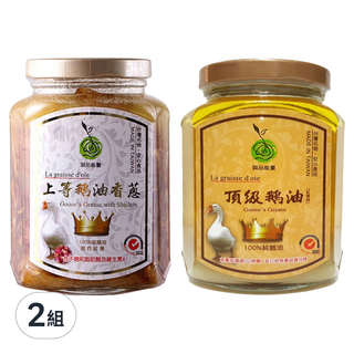 Well Life 悅生活 御品能量 黃金3A原味雙享2件組 頂級鵝油 375ml + 上等鵝油香蔥 350g, 2組