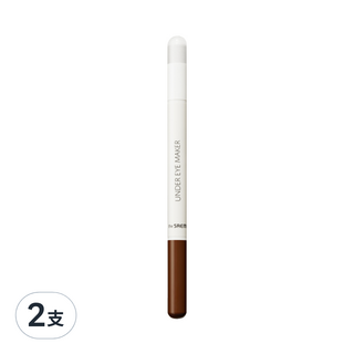 THe SaeM 得鮮 臥蠶雙頭眼影棒, #01嬌媚光感白, 2支