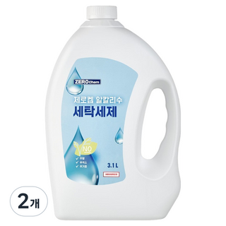ZERO Chem 鹼性水洗衣精, 3.1L, 2個
