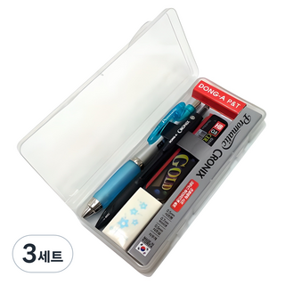 DONG-A Pro Matic自動筆+原子筆文具組, 隨機出貨, 3套