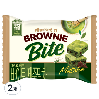 Market O 迷你布朗尼蛋糕 濟州抹茶口味, 2袋, 240g