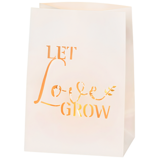 rader 鏤空紙袋燭台 愛萌芽, 白色