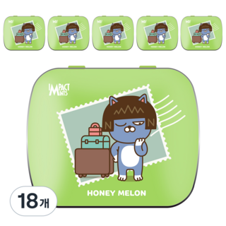IMPACT MINTS KAKAO FRIENDS聯名無糖薄荷錠 哈密瓜口味, 18盒, 15g