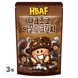 HBAF 黑巧克力脆杏仁果, 170g, 3包