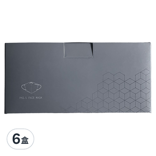 HAOFA 氣密型高階PM2.5防護口罩 S, 霧黑色, 30片, 6盒