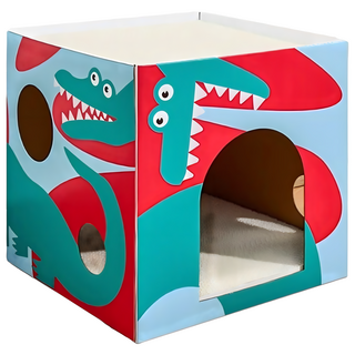 Paper Park 洞洞貓抓屋, 1個, 鱷魚 藍色 + 綠色 + 紅色