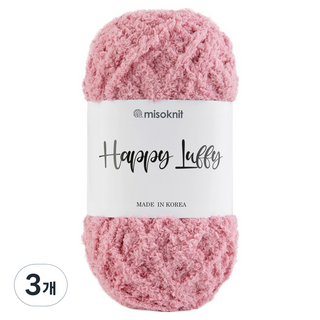 misoknit Happy Loopy 柔軟超細纖維睡眠編織紗 80g, 119 桃紅色, 3個