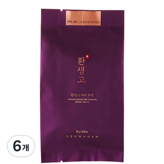 THE FACE SHOP 菲詩小舖 蘂花譚煥生保潤BB氣墊粉餅補充蕊 SPF50+ PA+++ 20g, 23 Natural Beige, 6個