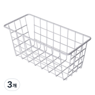 제이라이프 크립토 욕실 다용도 바구니 소형, 화이트, 3개